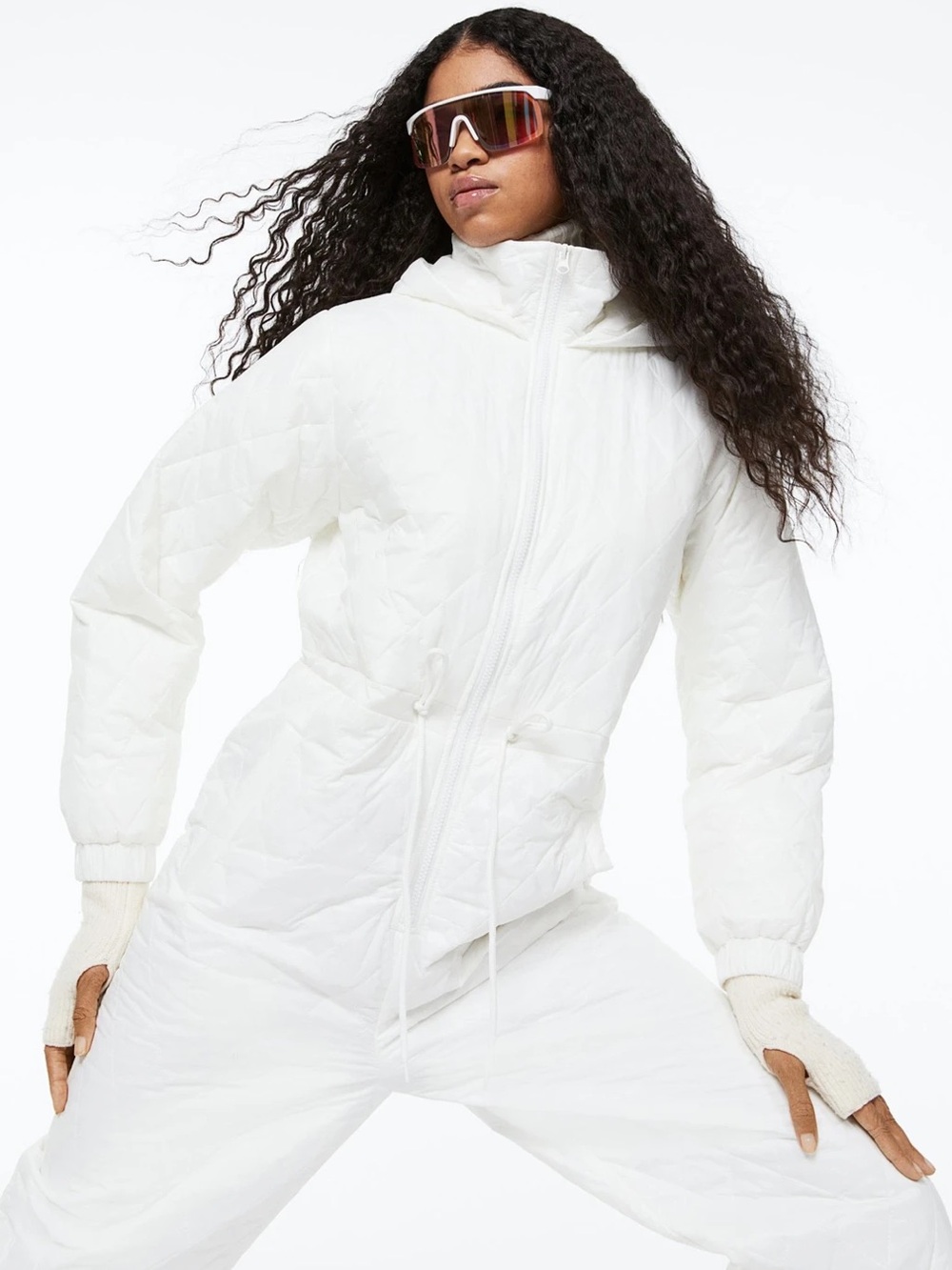 Women’s White H&M  oversized ski suit